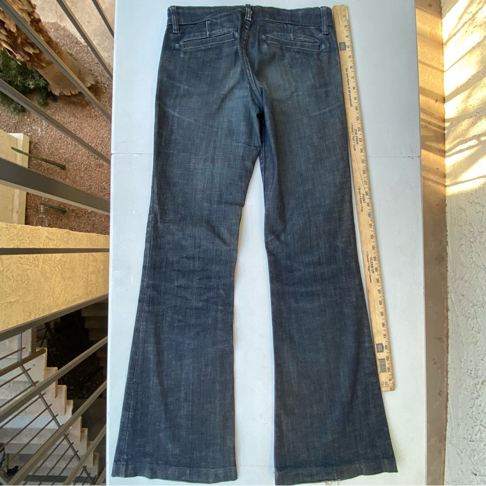 Juicy Couture Flare Jeans 27 Low Rise Bell Bottom Dark Wash Y2K USA HTF - Picture 10 of 14